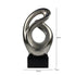 Matte Abstract Sculpture Large Silver